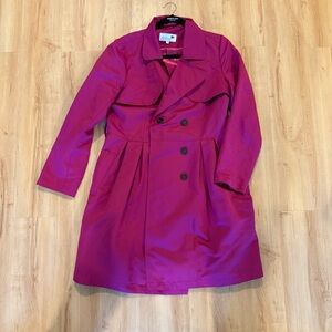 Women’s Fuchsia/Pink trench coat by Liz Lang size M